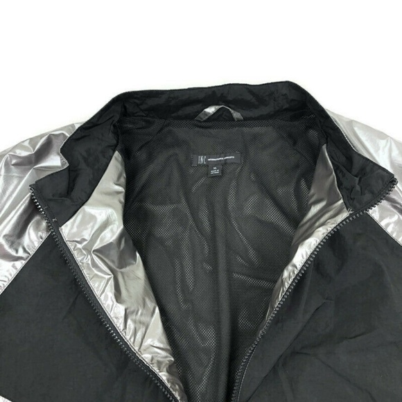 INC Mens Jacket Windbreaker Colorblock Metallic XL - Picture 3 of 5